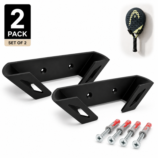 Padel-Wandhalter 2er-Set für Schläger – Wandhalterung inkl. Montagematerial