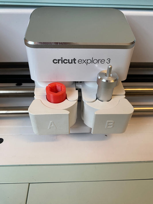 Stifthalter Adapter für Cricut Maker/Maker3 Explore 1-3 und Air 1-2 für Stabilo 0.88 Stifte (Rot)