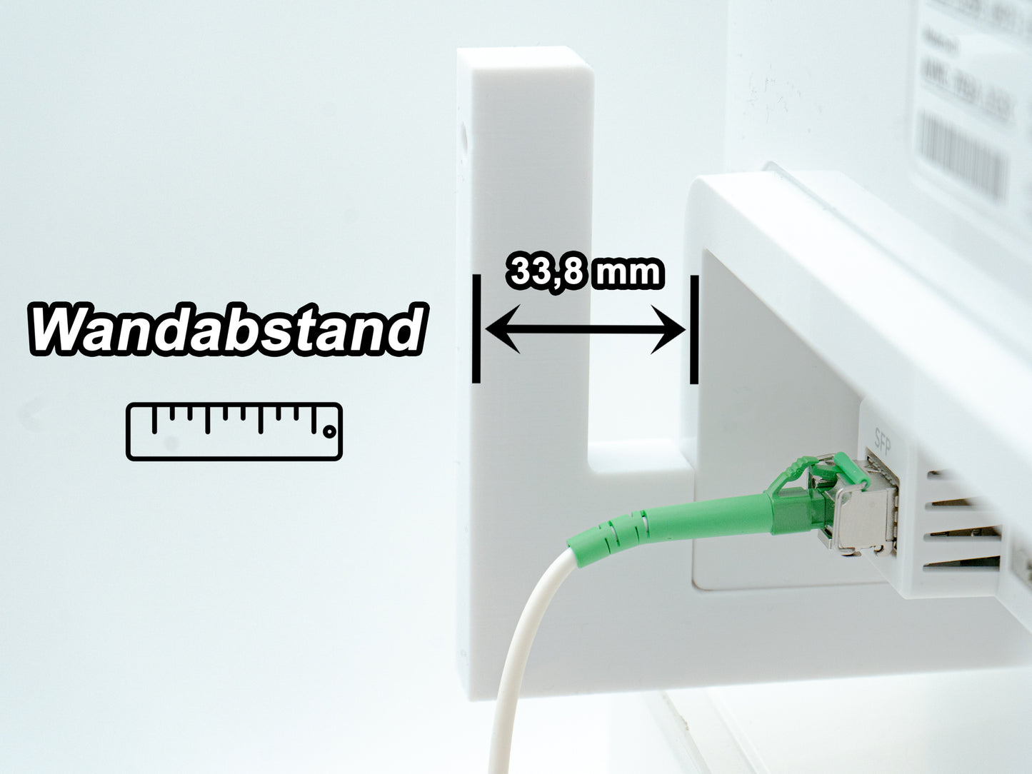 Wandhalterung Halter für Fritz!Box 5690 Pro – Halterung aus Kunststoff für Fritzbox 5690 Pro Fiber Router