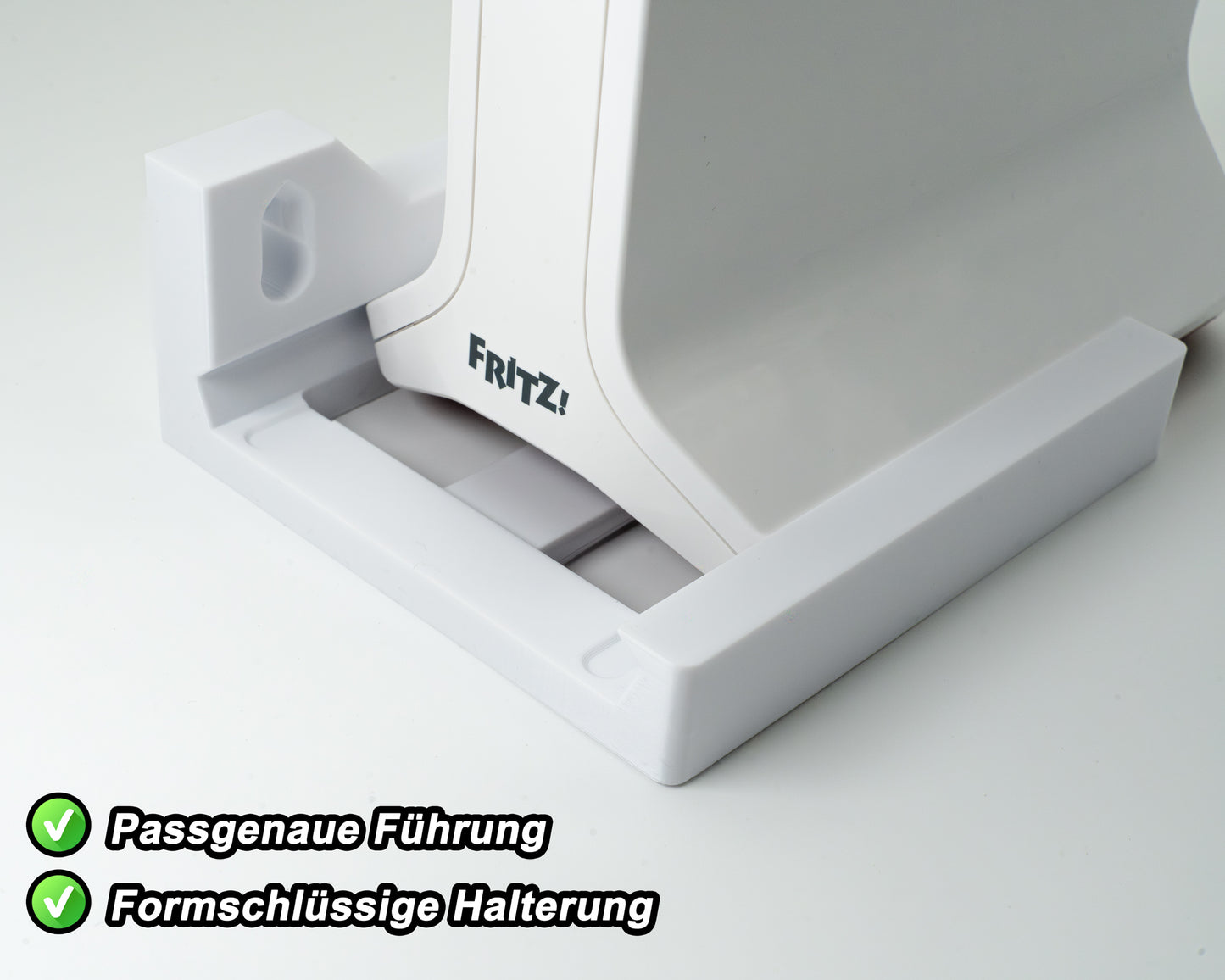 Wandhalterung Halterung für AVM Fritz Repeater 3000 AX inklusive Montagematerial in weiß