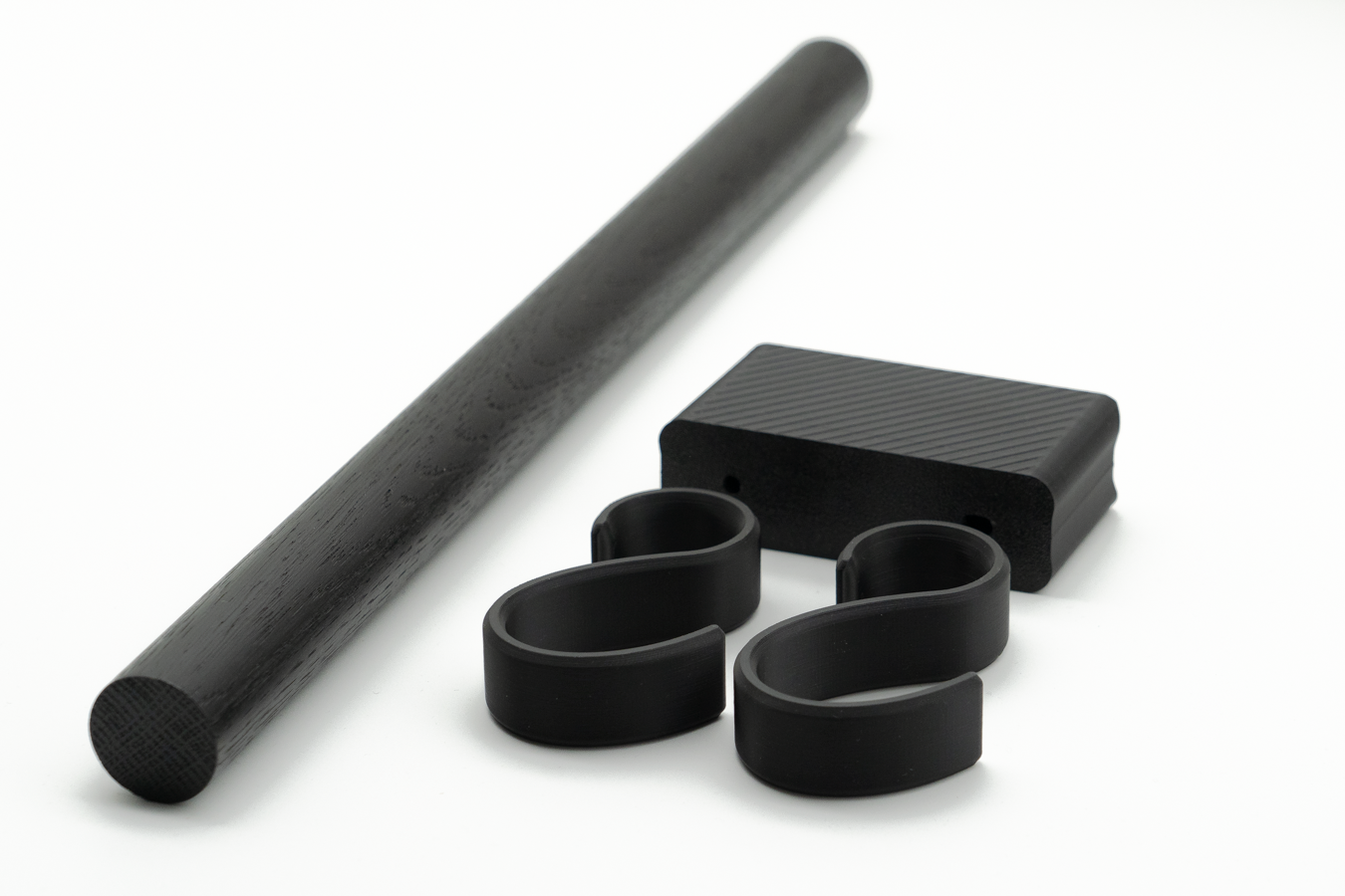 Fahrradhelm Wand Halter aus Eiche - Wandhalterung mit modernem Design (Schwarz - Eiche Schwarz)