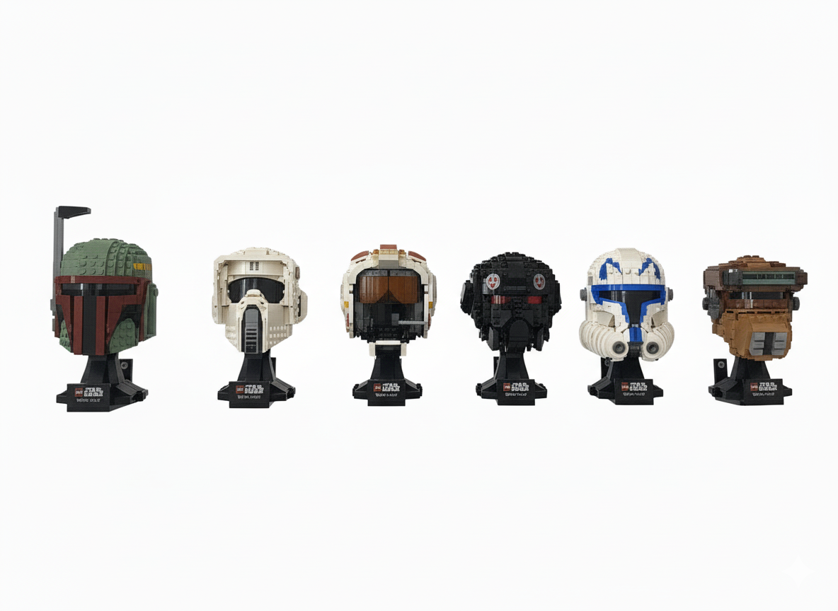 Wandhalterung kompatibel mit Lego Helme 75350, 75349, 75304, 75328, 75277, 75305, 75327