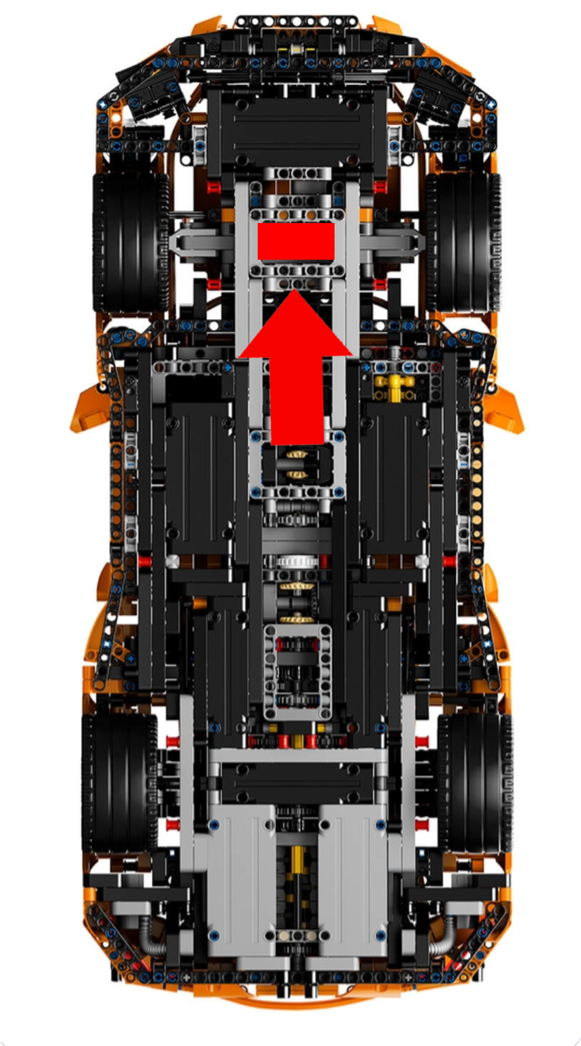 Wandhalterung für LEGO Technic Porsche 911 GT3 RS 42056 inkl. Befestigungsmaterial