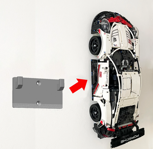 Wand Halterung Wandhalterung Befestigung für Lego 42096 Porsche 911 RSR V2 (Front hoch)